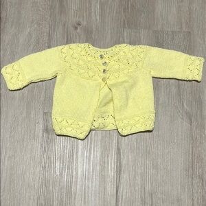 Yellow Knit Baby Cardigan